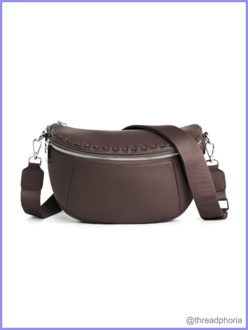 Genuine Leather Crossbody Bag RFID Blocking Sling Waist Pack for Women